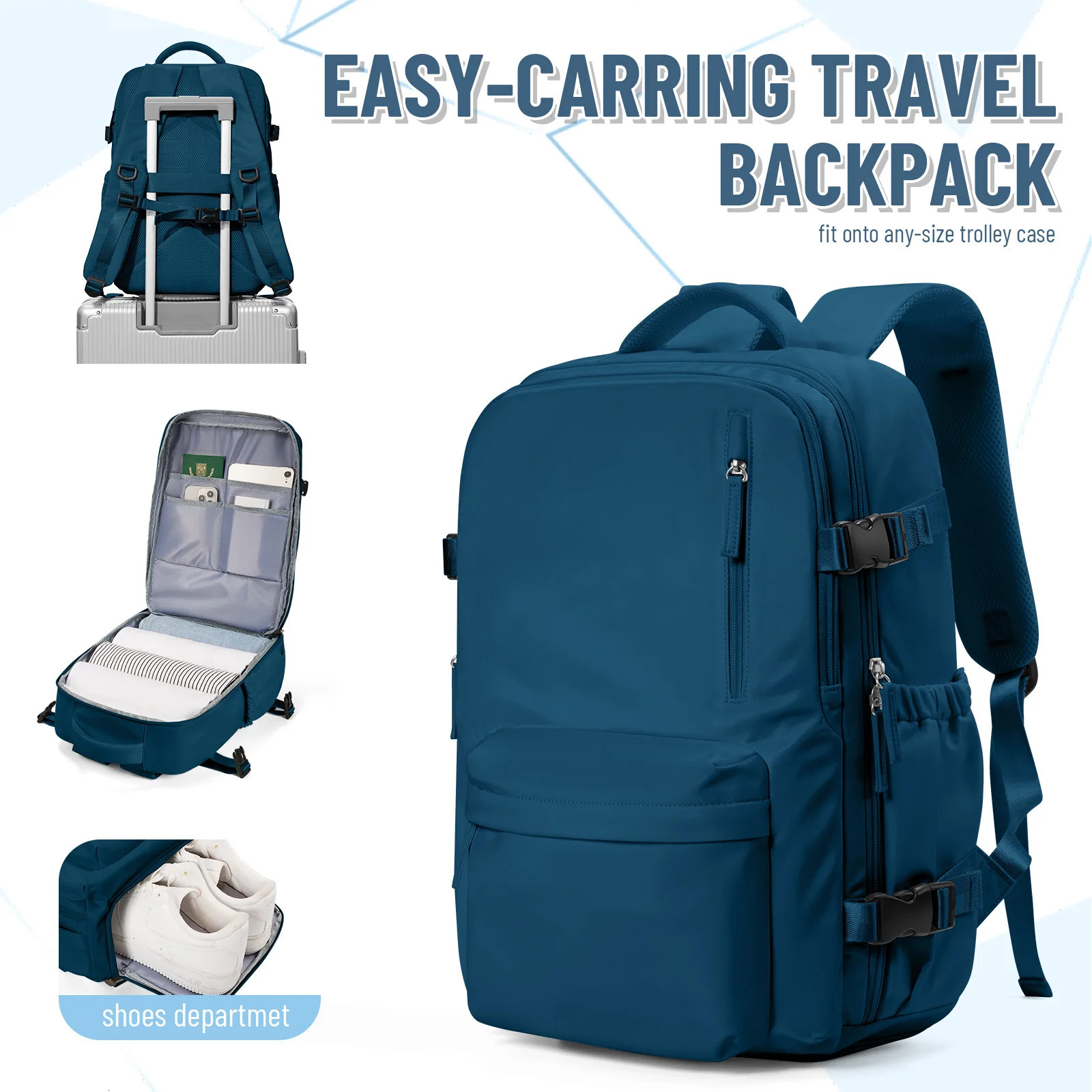 Womens aviation travel backpack personal belongings bag aviation cabin bag waterproof laptop backpack college leisure school backpack 241106