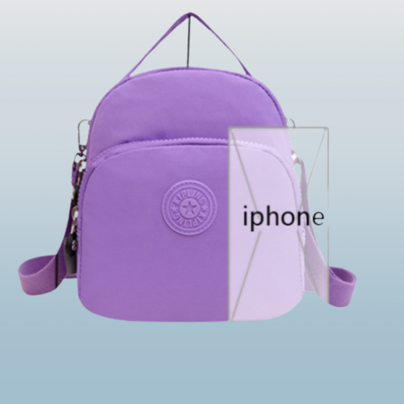 New Crossbody Women's Bag Japan and South Korea Casual Solid Color Small Square Bag Waterproof Nylon Fabric Printed One Shoulder