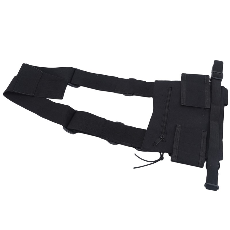 Tactical Vest Nylon Military Vest Chest Rig Pack Pouch Holster Tactical Harness Walkie Talkie Radio Waist Pack For Two Way Radio