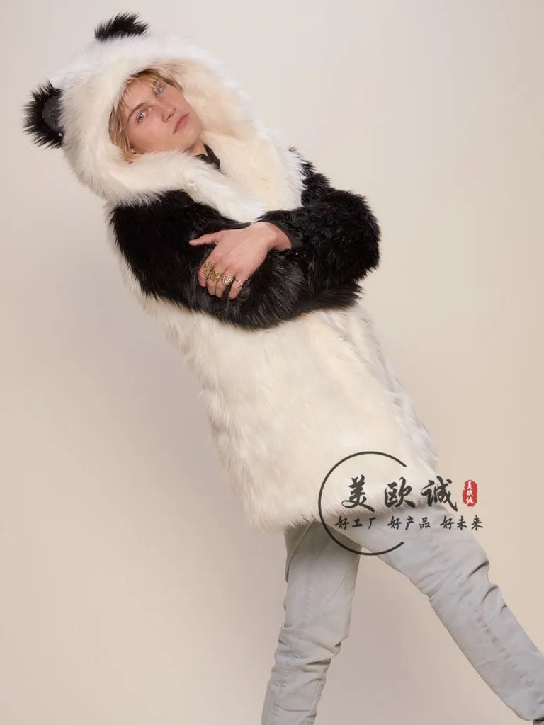 Couples Europe and America Mens Fur Coat Winter Casual Mink Coat Hooded Long Coat 241107