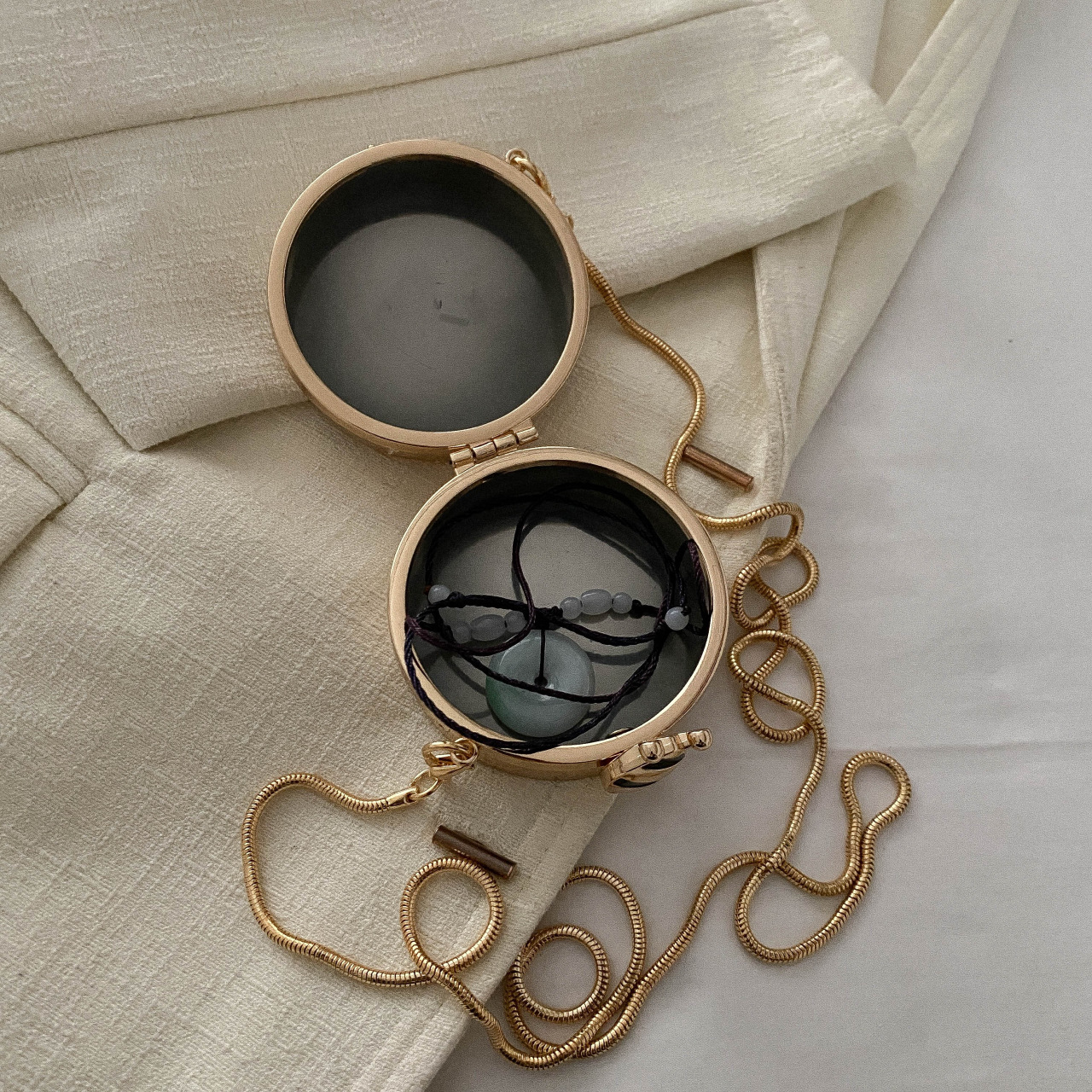 Mini Lipstick Bag Decorate Designer Handbag and Purse Fashion Women Shoulder Circular mirror Bag Chain Crossbody bag Female