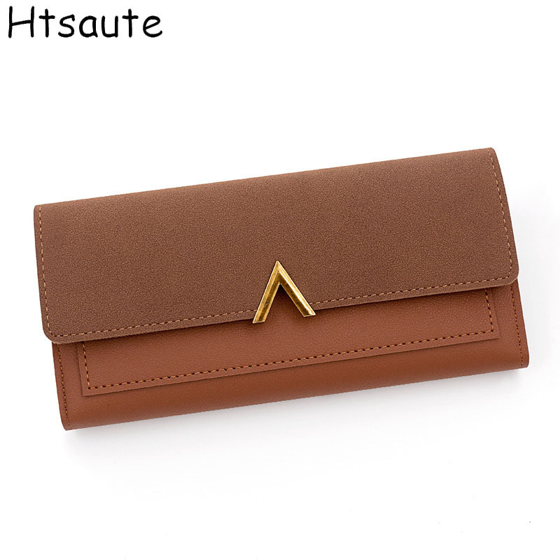 Fashionable And Minimalist V-length Large Capacity Hand-held Zipper Change Card Bag