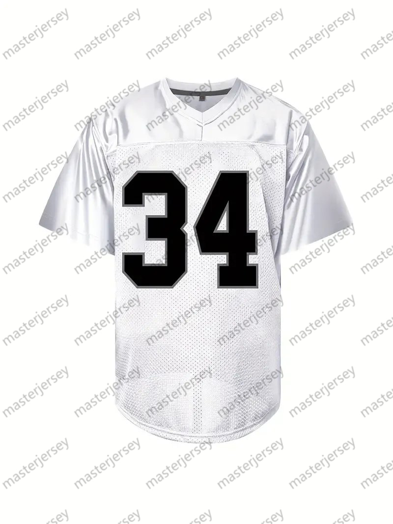 #34 Comfy V-Neck Football Jerseys Men Mesh Embroidery for Training and Competition Breathable Moisture-Wicking Short Sleeve Top for Active jersey