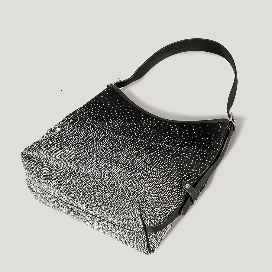 New retro shiny diamond women's handbag fashionable designer shoulder bag high-quality large capacity shopping wallet