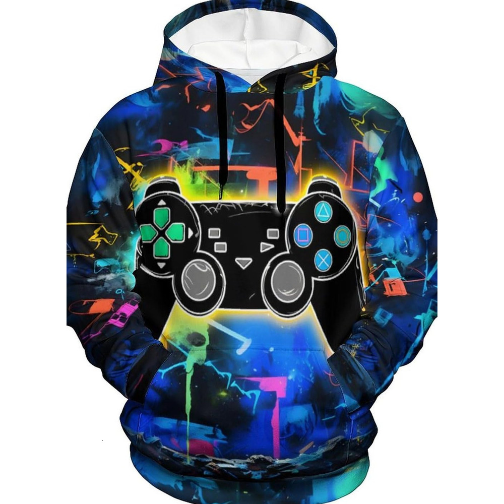 Hoodie for Mens Womens Unisex Novelty Hoodies Graphic Print Sweatshirt Casual Long Sleeve Pockets Trendy graffiti patterns