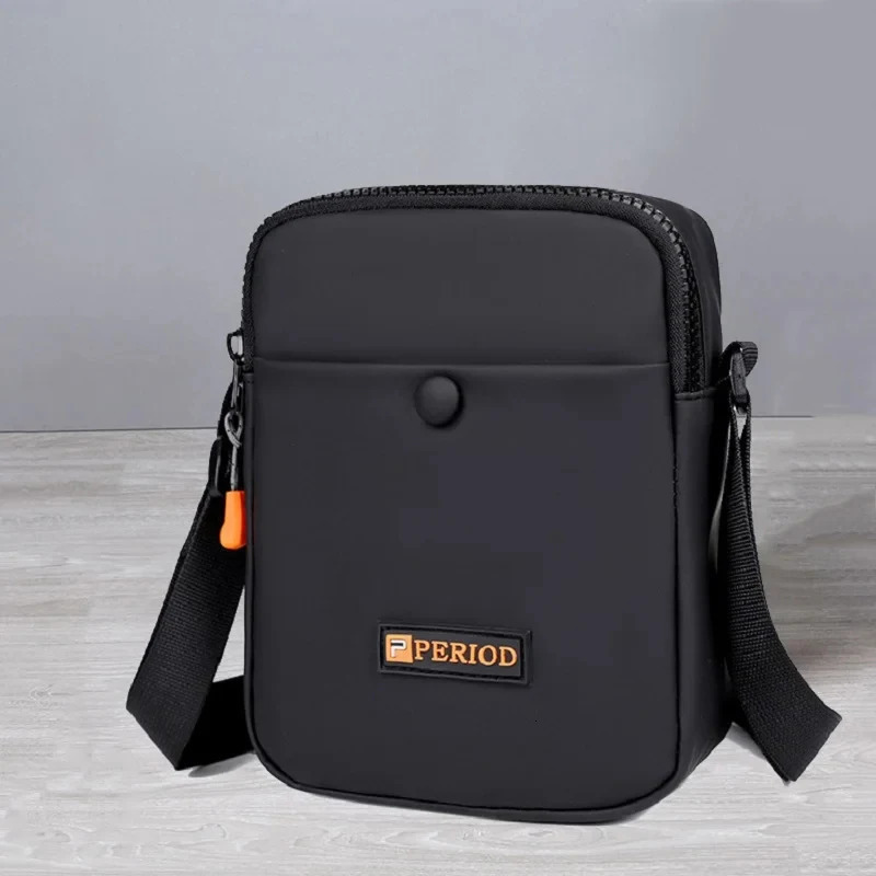 Messenger Sling Bags For Men Casual Oxford Small Zipper Crossbody Pouch Simple Mini Phone Bag Male Side Shoulder 241106