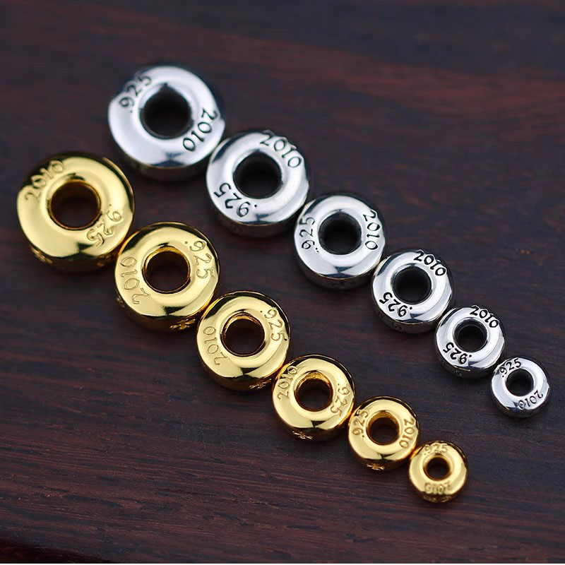 G61 S925 Sterling Silver Beads DIY Accessories Personalized Fashion Punk Hip Hop Style Jewelry Beads Cross Flower Letter Shape new