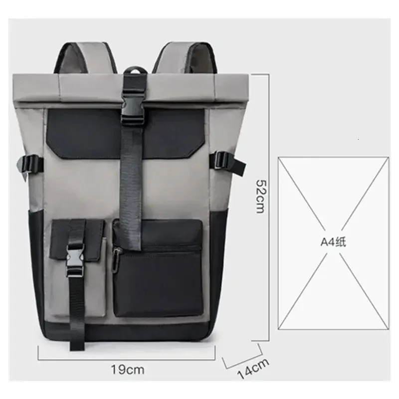 Waterproof outdoor sports leisure travel day bag roll mens laptop backpack outdoor travel camping hiking laptop bag 241106