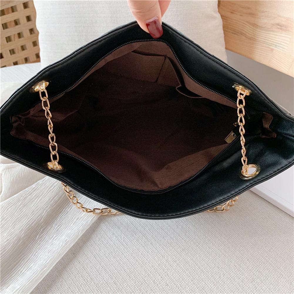 PU Leather Fashion Women Shoulder Bags Casual Large Capacity Chain Top-handle Bags Female Solid Color Crossbody Bags Handbags