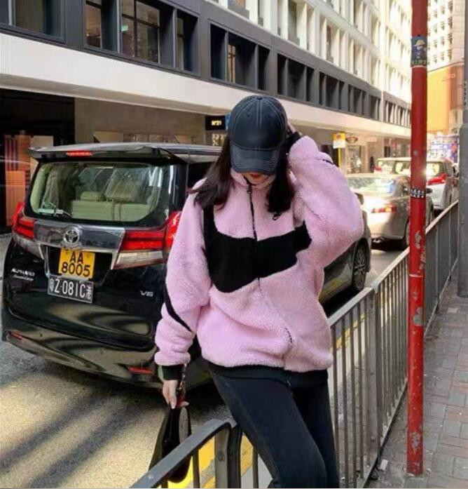 high quality designer jacket women zipper berber Fleece Reversible jackets for woman autumn winter coat man