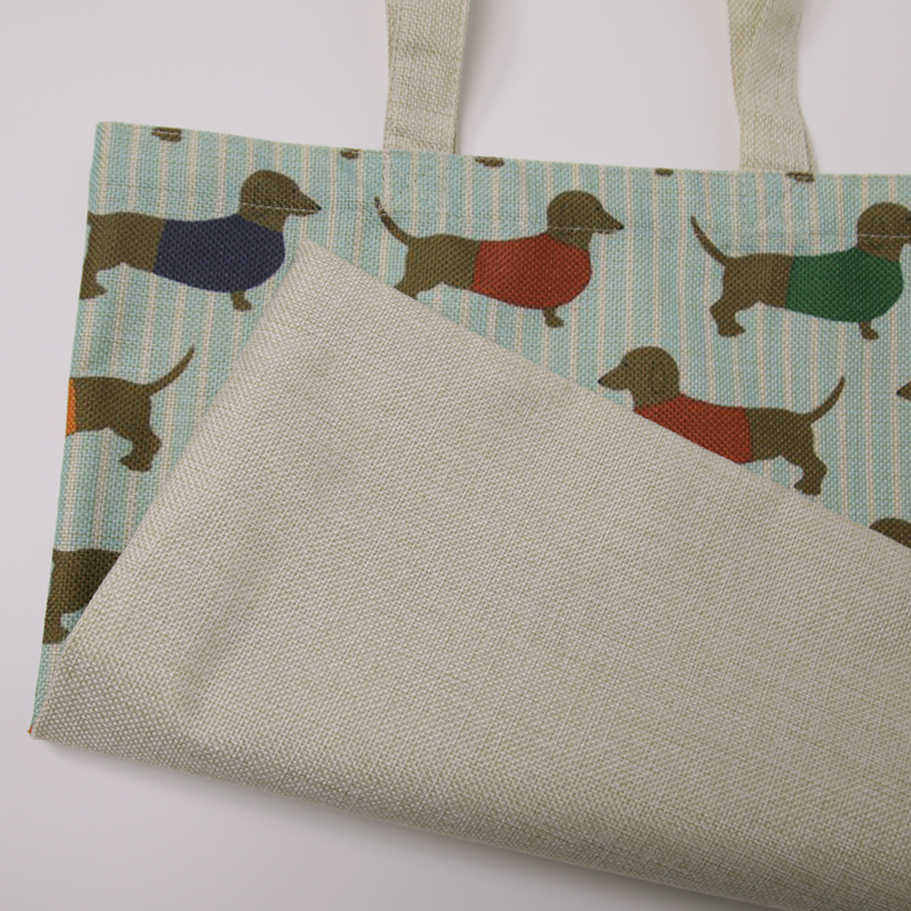 Cute Dogs Printed Linen Cotton Tote Eco Bag Daily Use Reusable Shoulder Bags Dropshipping
