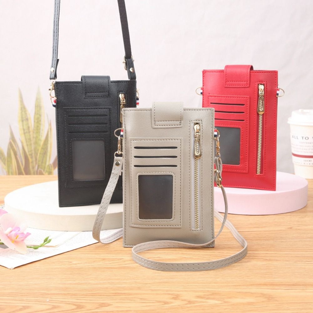 Large Capacity Crossbody Bags New Zipper Flap PU Leather Shoulder Bag Fashion Multifunctional Mobile Phone Bags Women