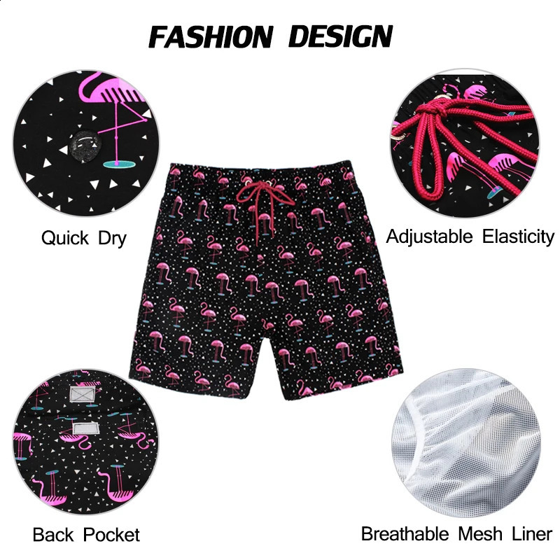 DATIFER Mens Sports Short Beachwear Bermuda Board Pants Surfing Swimming Boxer Trunks Bathing Suits Swimwear Swimsuits 240407