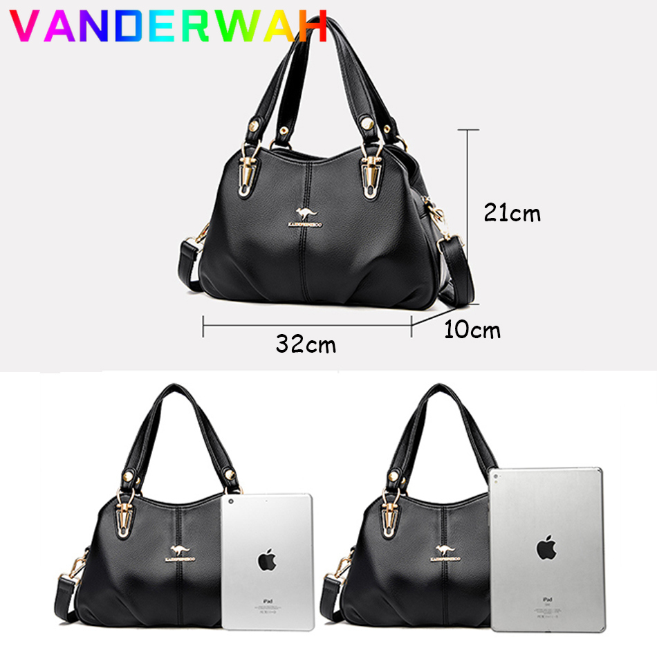 3 Layers Ladies Handbags Brand Pu Leather Luxury Messenger Sac Designer Super Quality Shoulder Crossbody Shopper Bag for Women