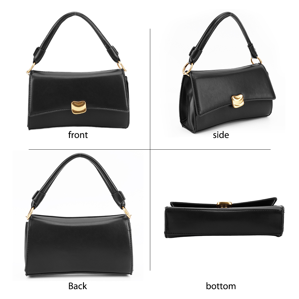 Women Flap Satchel Bag Large Capacity PU Leather Fashion Shoulder Bag Detachable Strap Elegant Handbags for Work Travel Shopping