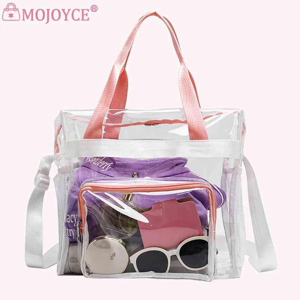 PVC Transparent Yoga Fitness Bag Waterproof Womens Outdoor Sports Fitness Handbag 241107