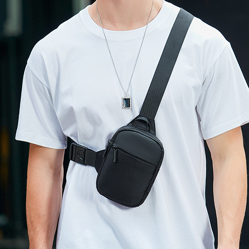 Men's Chest Bag Fashion Small Canvas Shoulder Crossbody Bags For Man Mini Sport Cross Handbag