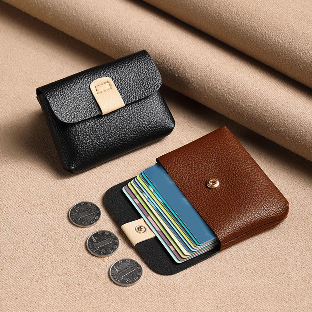 Zipper Purse Wallets Women PU Leather Coin Purse Men Casual Portable Money Bag Card Holders Simple Multi-function