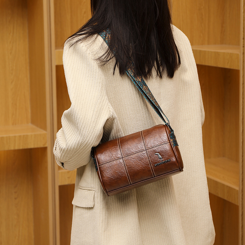 Famous Luxury Brandbag Leather Shoulder Bags For Lady Solid Color Wide Strap Crossbody Bag Female Messenger Bag bolsa feminina