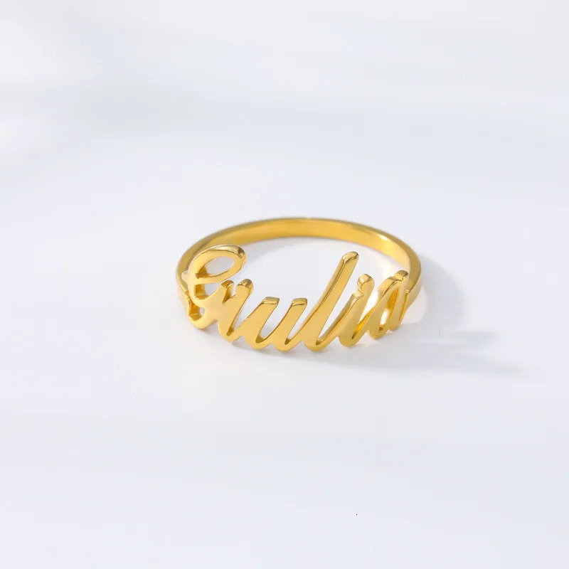 Customized 925 sterling silver 18K gold-plated name ring suitable for women to handmade personalized letters names jewelry gifts 241106