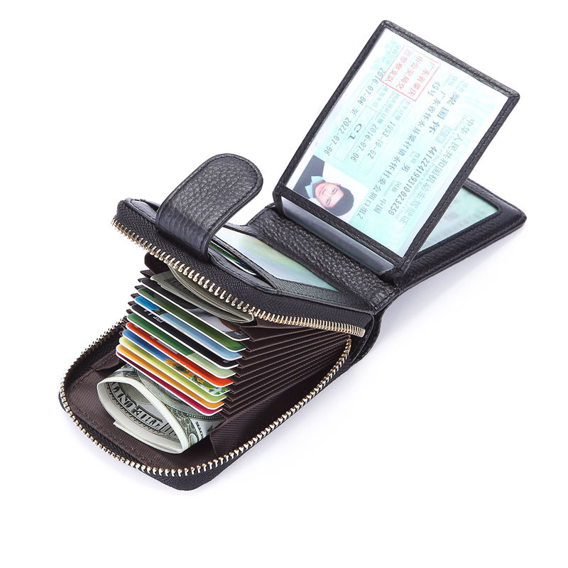 Senorita Fashion Women Card Holder Genuine Leather Zipper Casual Female ID Credit Card Case Wallet