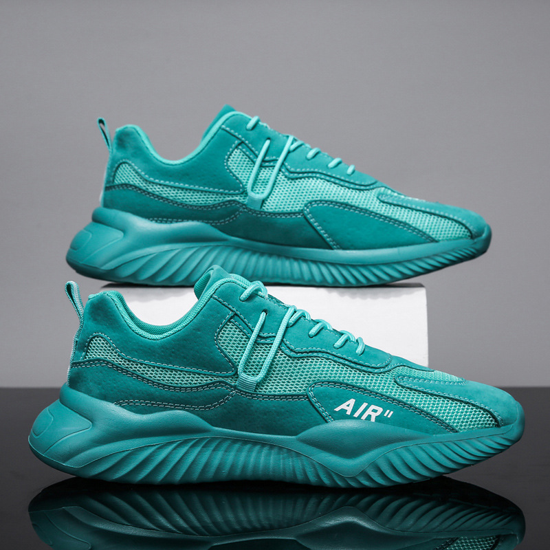 Fashionable Running for Men Trendy Lace Up Non-Slip Shoes Mesh Outdoor Sports Sneaker