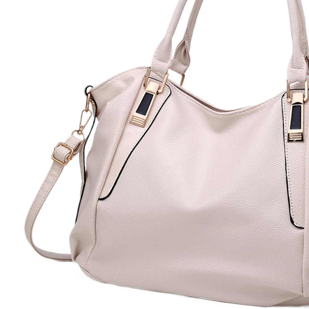 Women Trendy Commuting Bag Large Capacity PU Simple Messenger Bag Solid Color Chic Hobo Bag Adjustable Strap for Outdoor Travel