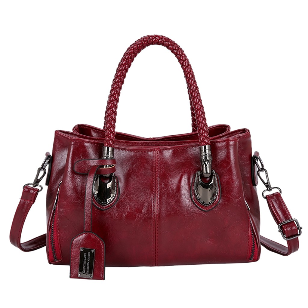 Fashion Women's Solid Color Large Capacity Leather Shoulder Bag Handbag Designer Version Luxury Wild Girls Messenger Bags