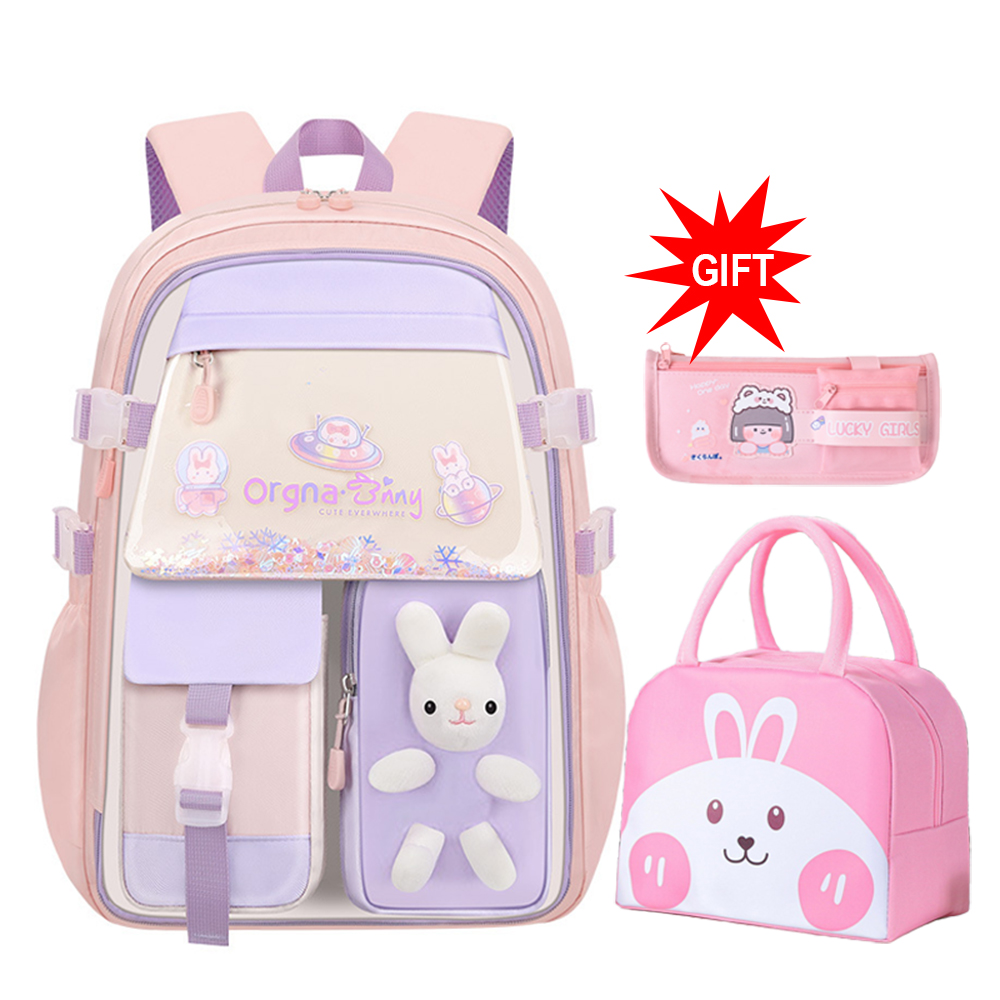 Kids School Bags For Girls Primary Schoolbag Girls Orthopaedics Backpack Kawaii Bags Waterproof Back Packs Nylon Bookbag
