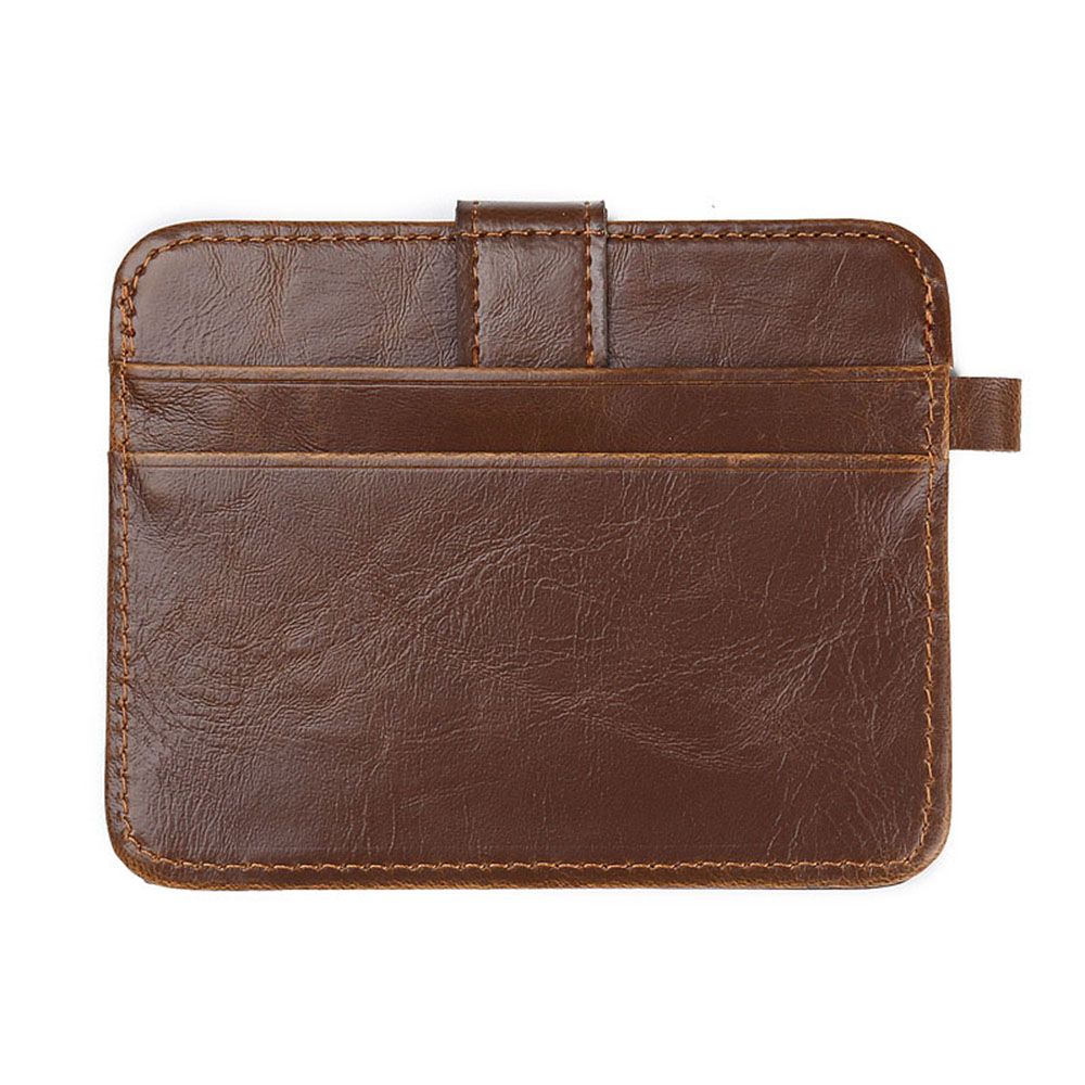 Package Card 100% Real Leather Vintage Style Men Male Women Hasp Crazy Purse Mini Wallets Small Leather