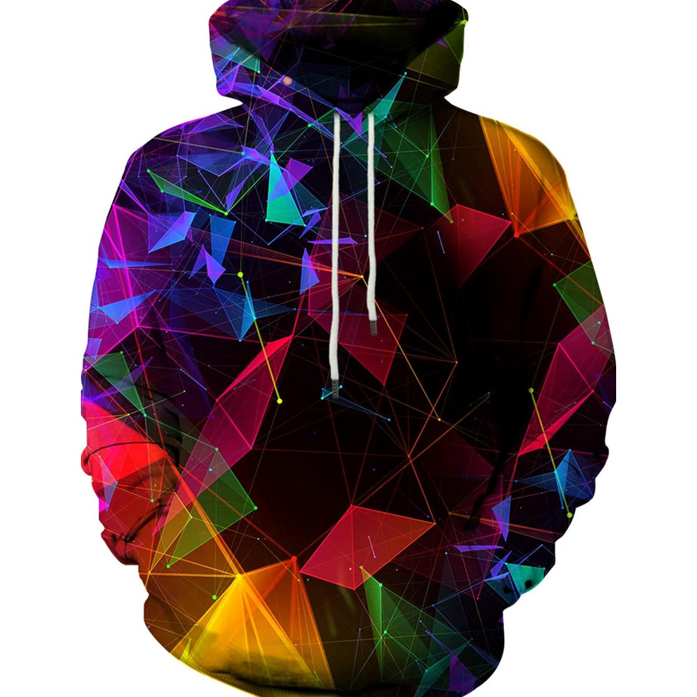 Hoodie for Mens Womens Unisex 3D Printed Hooded Sweatshirt Casual Pullover Hoodie with Big Pockets Graphic Cool checkered pattern