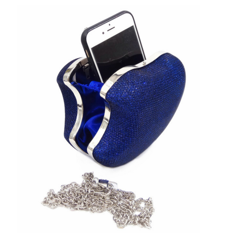 DOYUTIG Women's Crystal Apple Shape Evening Bag Female Luxury Clutch Bags Wedding Diamond Beaded Bag Rhinestone Party Bags A176