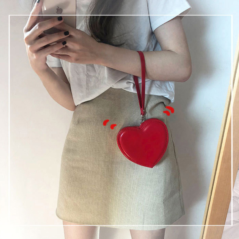 Heart bag coin wallet cute children's handbag designer girl wallet