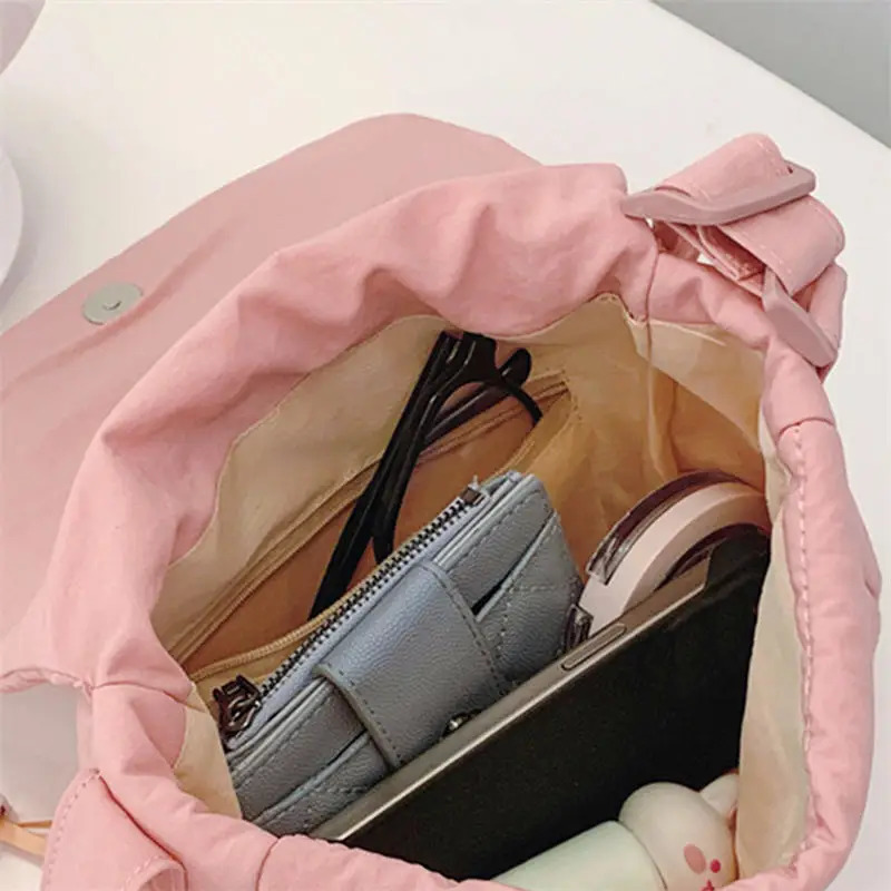 Fashion Underarm Bags Puffy Handbags Tote Women Girls Shoulder Lightweight Down Cotton Padded Plaid Messenger 241106