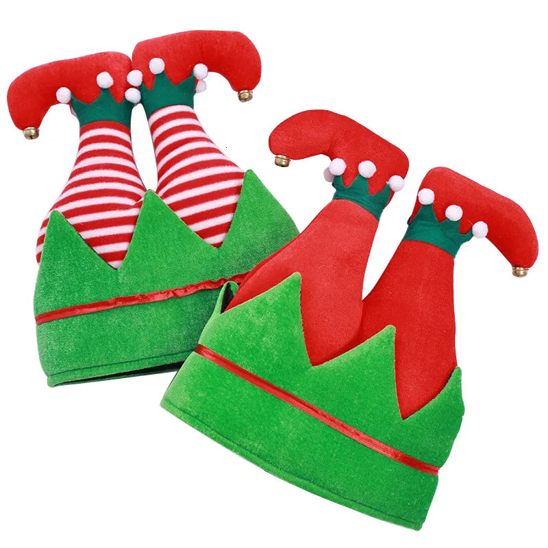 Holiday party elf hat clown hat hip-hop hat creative line leg hat Christmas tree hat Christmas tree hat Christmas tree hat 241106