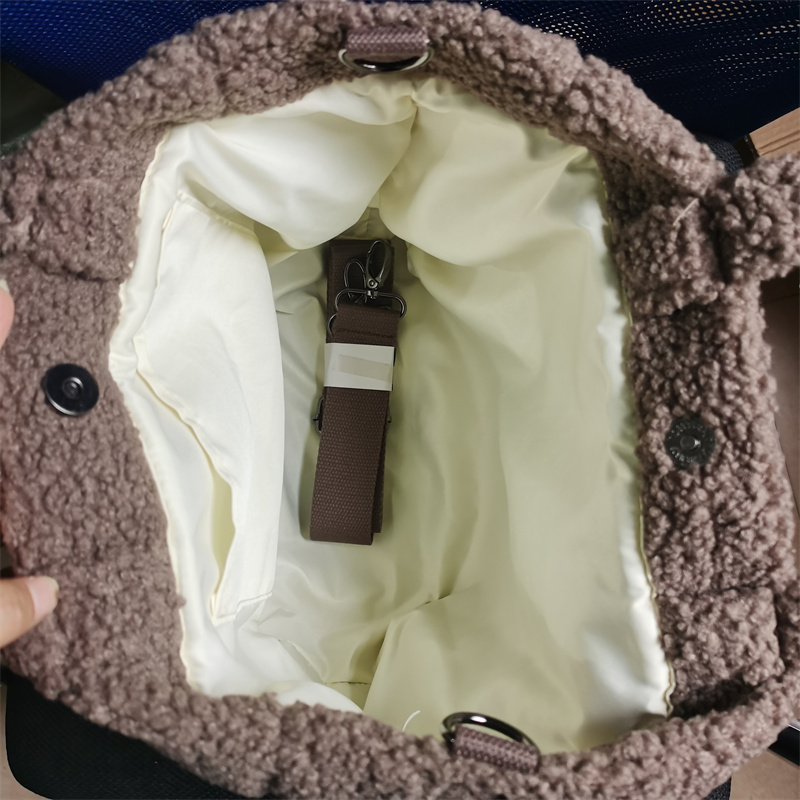 Bolsos Mujer De Marca Famosa Winter Lamb Plush Female Bag Casual All-match Messenger Bag Bolsos Original Purses and Handbags