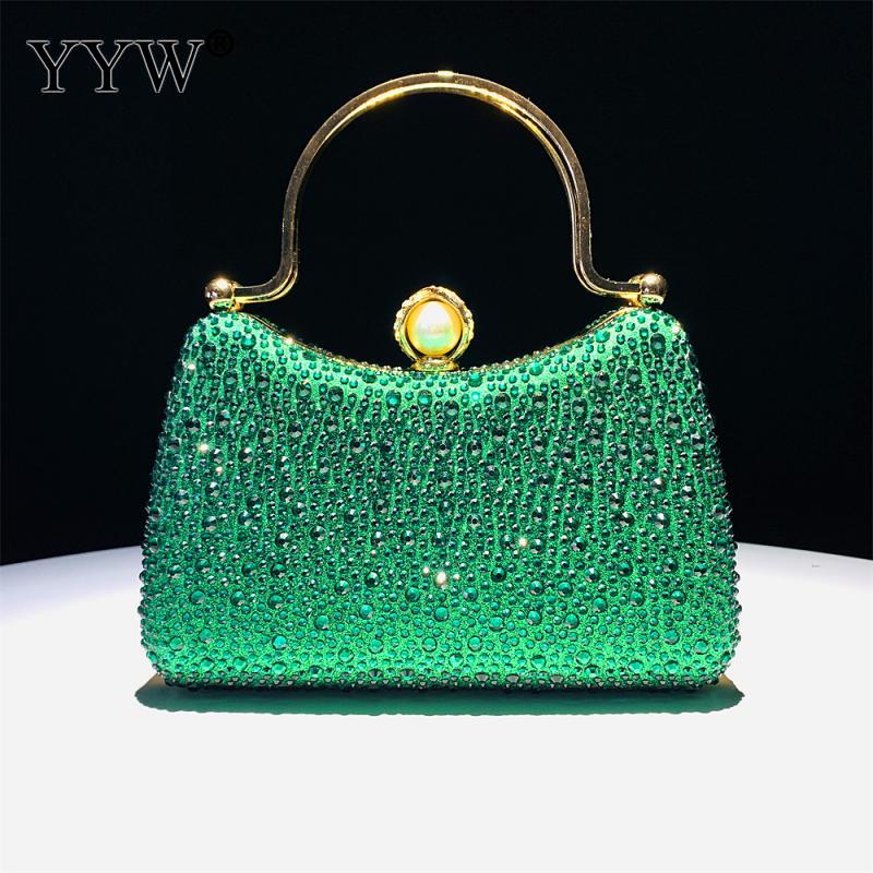 Wedding Purse 2023 Women Small Bag Bags Evening Handbags Diamonds Luxury Designer Metal Ring Handle Shiny Crystal Purse Party