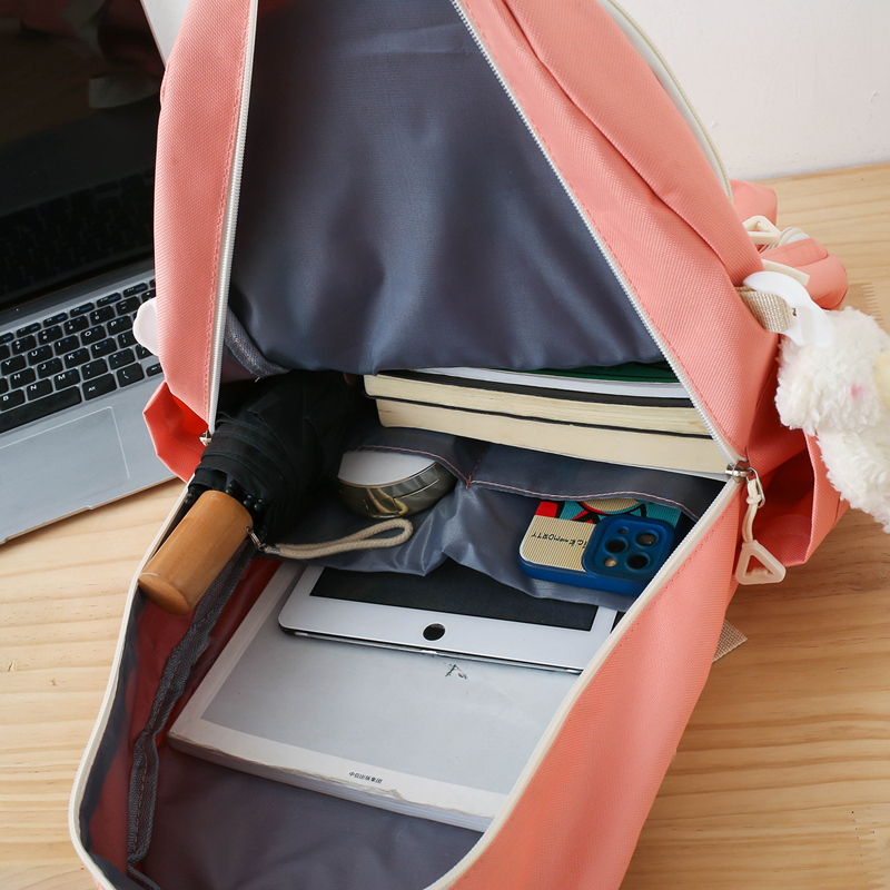 5 In 1 Fashion Women Backpack Multifunctional School Bag for Girls Waterproof Travel Travel Backpacks Casual Bookbags Mochila