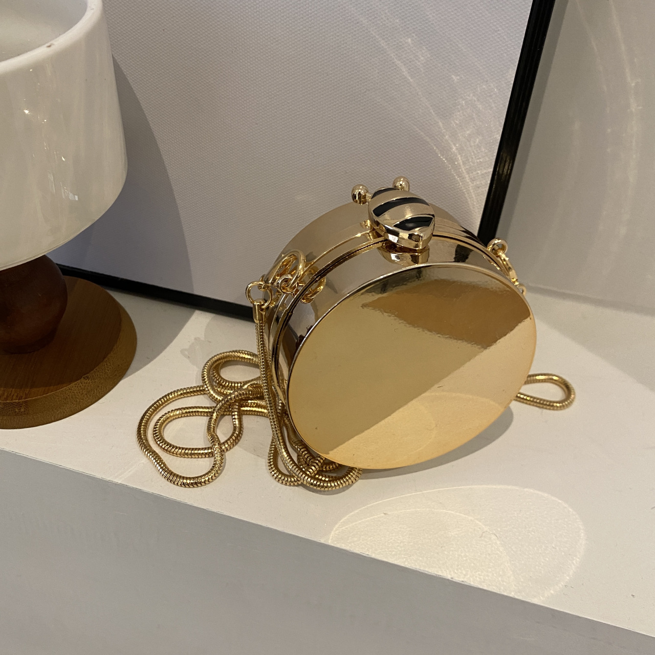 Mini Lipstick Bag Decorate Designer Handbag and Purse Fashion Women Shoulder Circular mirror Bag Chain Crossbody bag Female