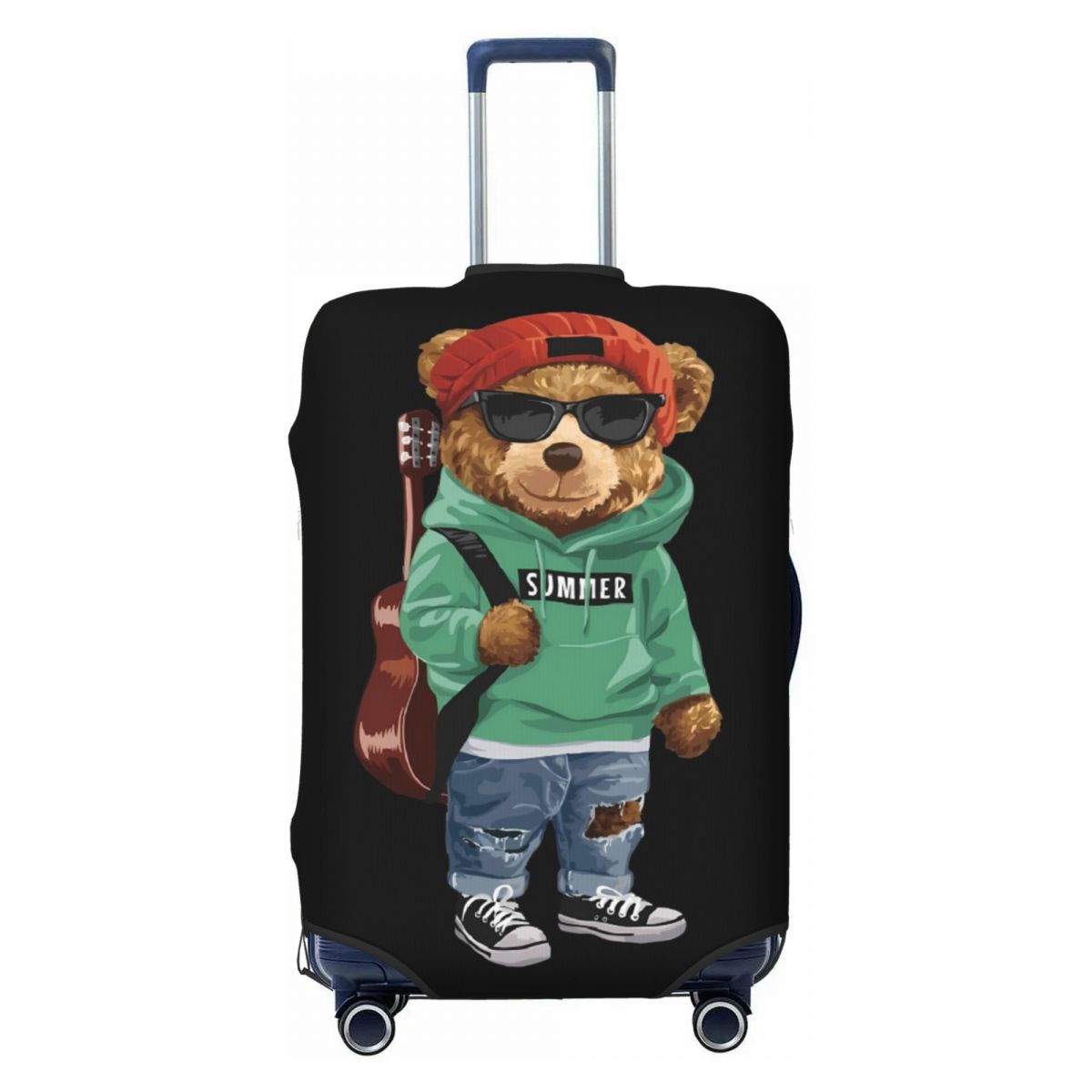 Bear Doll Cartoon Suitcase Cover Anime Animal Elastic Business Protection Luggage Supplies Flight
