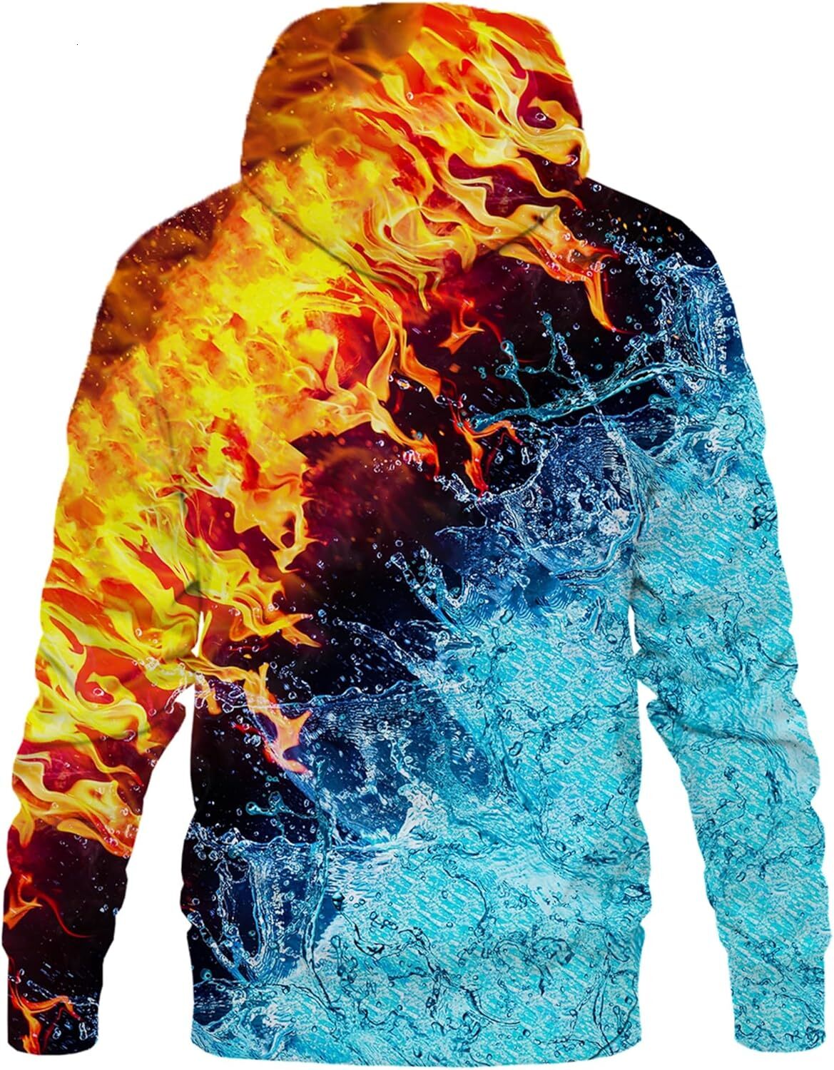 Hoodie for Unisex Mens and Womens Novelty Hoodies 3D Fashion Digital Print Pullover Hooded Sweatshirts with Pockets Graphic Trendy splicing color patt