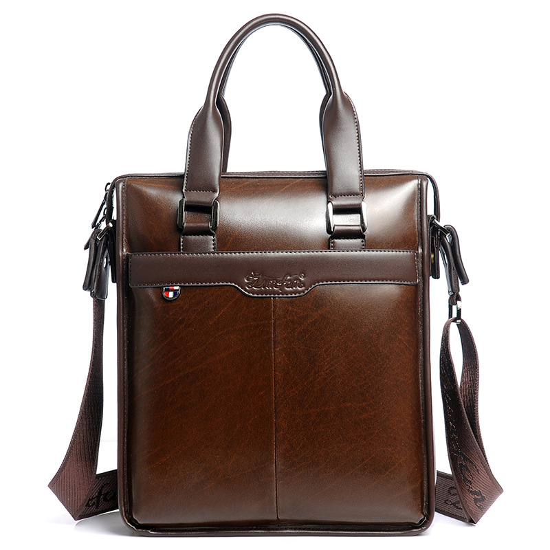 2024 Men's Briefcase Business Shoulder Bag Luxury designer bags split leather Messenger Bags Vertical Handbag Bag Travel Bags