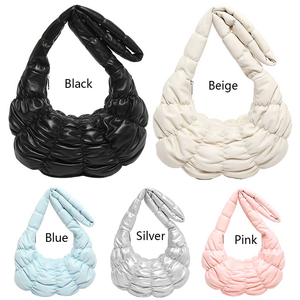 Women Half Moon Sling Bag Solid Color Simple Satchel Bag Zipper Closure Crescent Shoulder Purse Daily Bag for Ladies