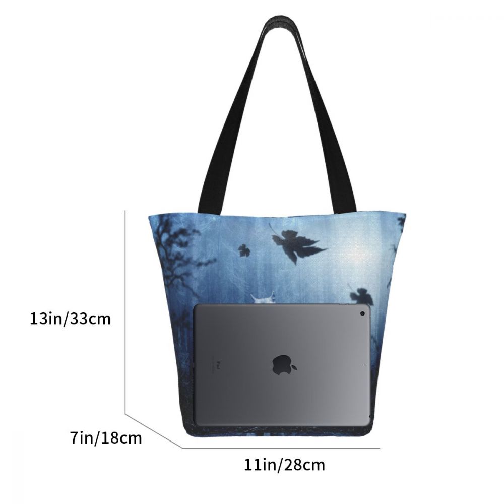 NOISYDESIGNS Cool Wolf Print Tote Bags Women Zipper Handbags Eco Reusable Shopping Bag Art Painting Shoulder Bags for School