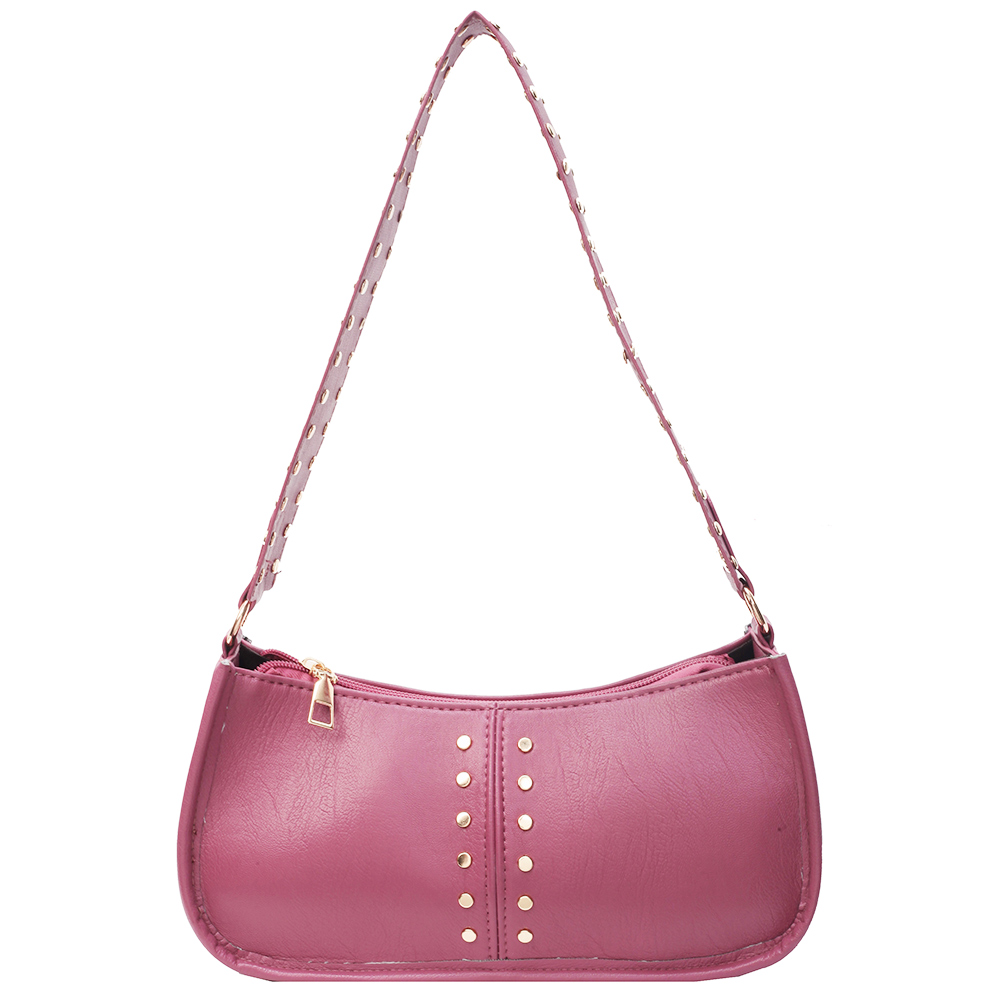 Y2K Purse Classic Retro Trendy Crossbody Bag with Zipper Closure Fashion Handbag PU Leather Underarm Bag for Women and Girls