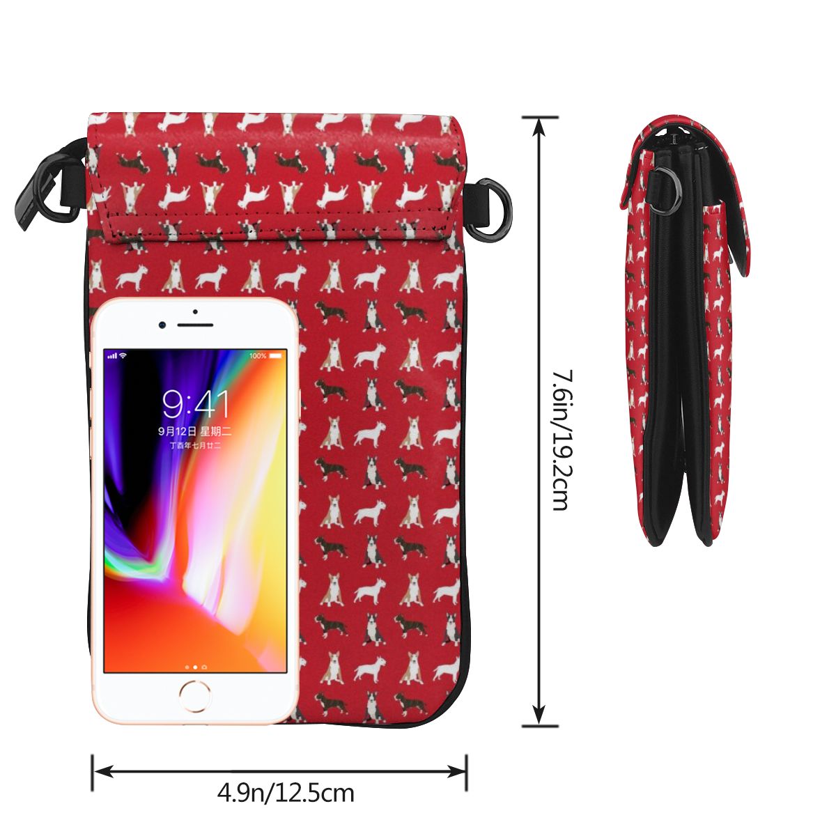 New Fashion PU Leather Crossbody Phone Bags for Women Small Shoulder Messenger Bag Female Luxury Print Handbags and Purses