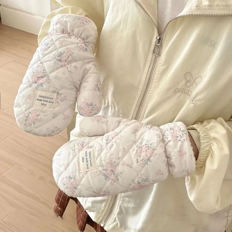 Korean Fashion Winter Gloves Womens Warm Elastic Knitted Gloves Full Finger Gloves Womens Crochet Korean Clothing 241107