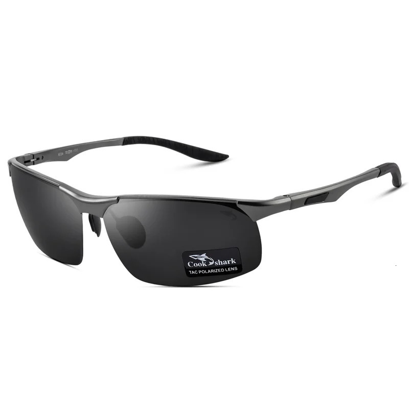 Cook Shark Aluminum Magnesium Sunglasses Mens Sunglasses HD Polarized Driving Glasses 241106