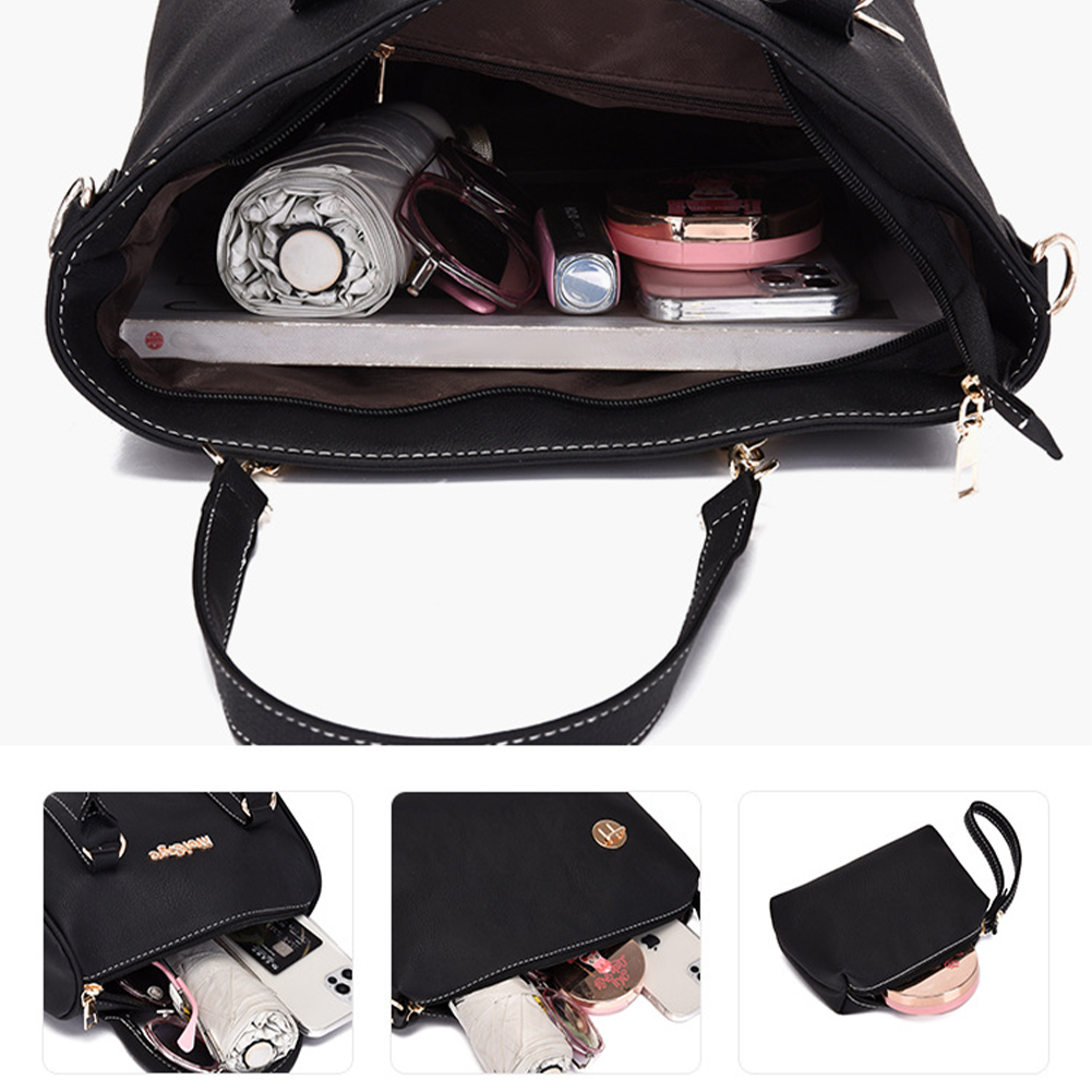 Ladies Tote Bag Six-Piece Set Fashion Female Handbags PU Leather Large Capacity Casual Portable Women Messenger Bags New 2023