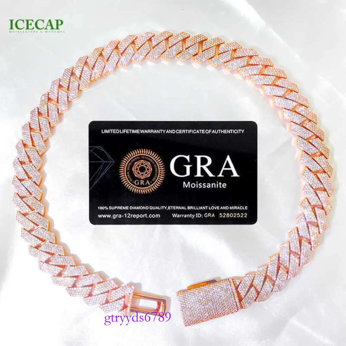 Hot Miami Chain Men Hip Hop Necklace Sier Rose Gold Plated 20mm Moissanite Cuban k Jewelry